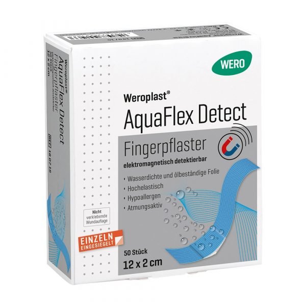 Weroplast® AquaFlex Detect – detekcijski vodoodporni obliži - 7,2x1,9