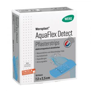 Weroplast® AquaFlex Detect – detekcijski vodoodporni obliži - 7,2x1,9